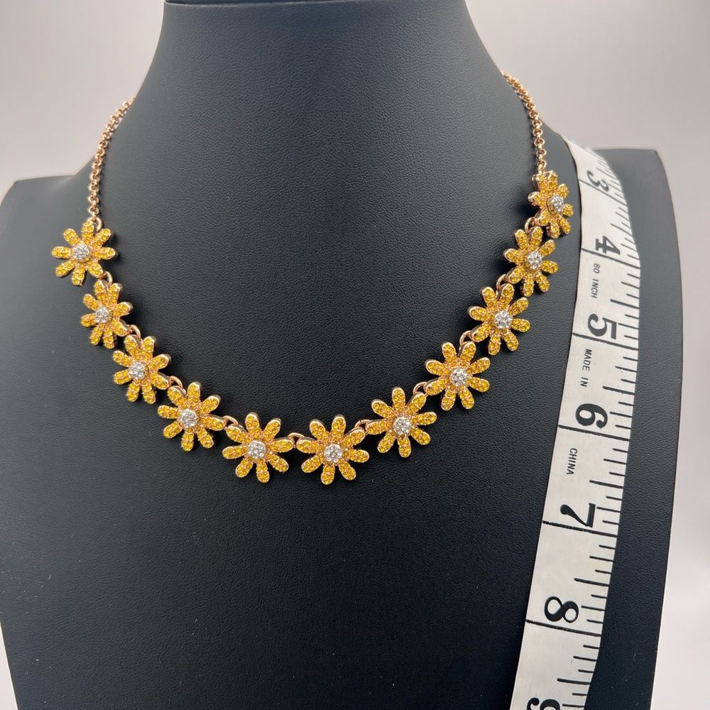 BETSEY JOHNSON Gold Daisy Choker Necklace - Picture 4 of 4